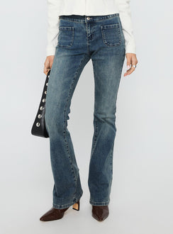High Tide High Rise Bootleg Jeans Blue