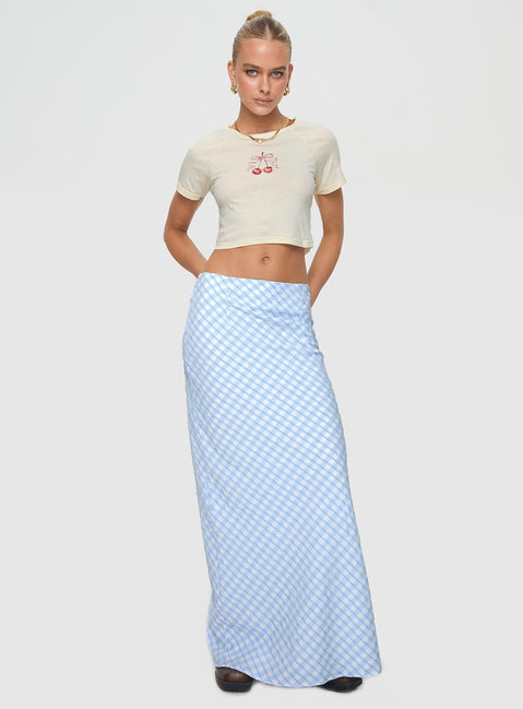 Gingham maxi skirt