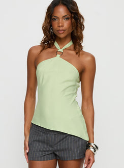 Clerissa Ring Detail Top Green