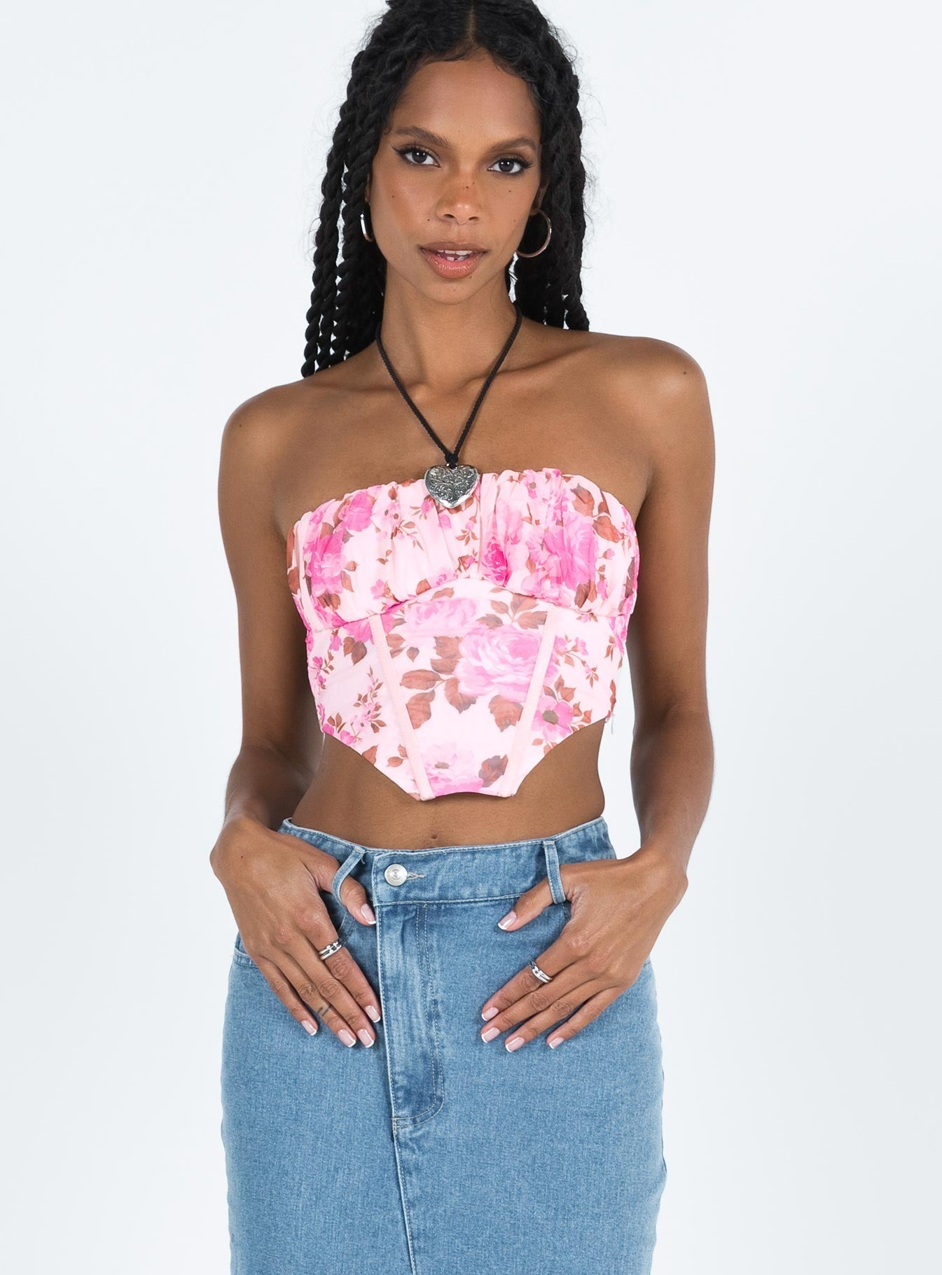 bustier top pink