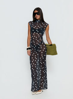 Redefined Maxi Dress Noir Polka