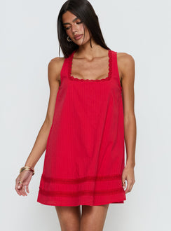 Alanah Mini Dress Red
