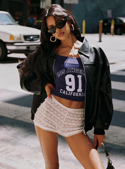 Goldsmith Faux Leather Bomber Jacket Black Petite