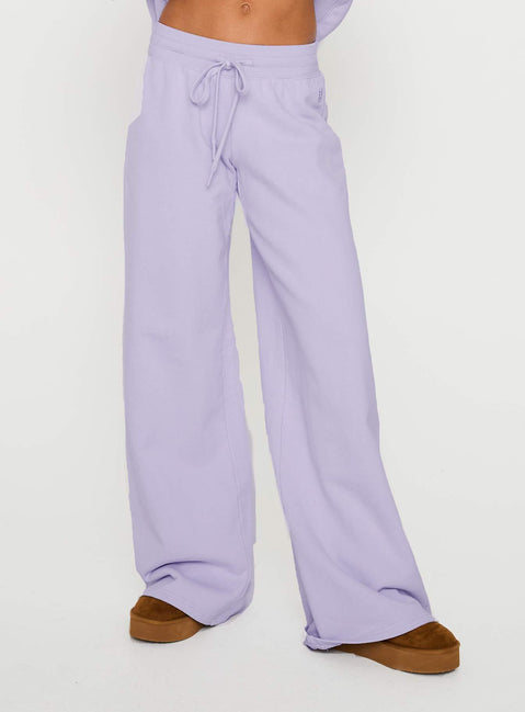 Dodie Wide Leg Pants Washed Lavender