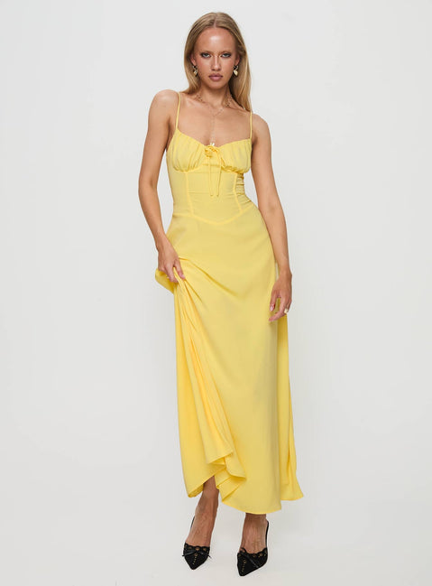 Eleanora Maxi Dress Lemon Yellow
