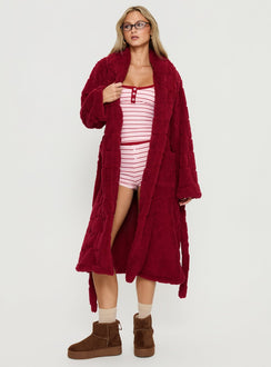 Soothe Bath Robe Burgundy