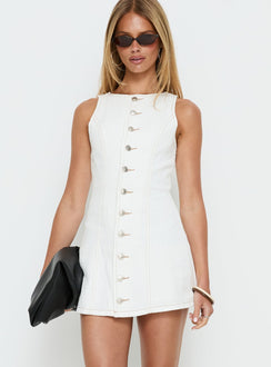 Yumiko Denim Romper White