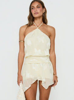 Ivanna Arrowneck Playsuit Yellow