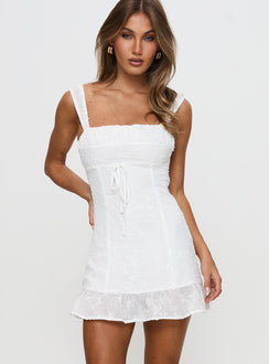 Indyana Embroidered Mini Dress White