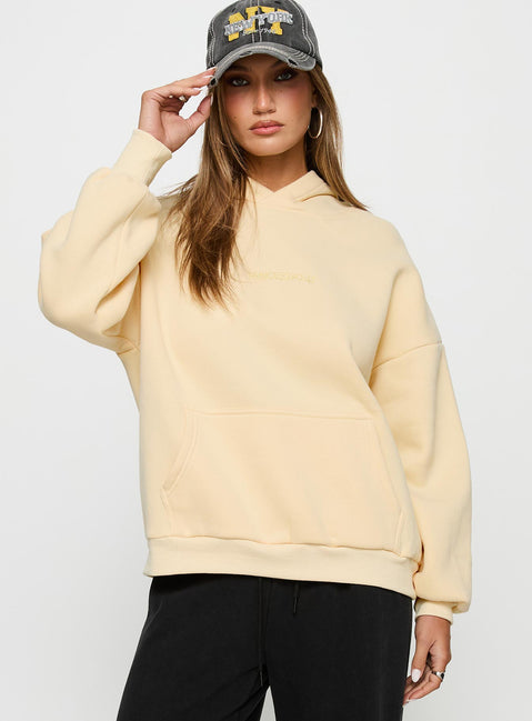 Princess Polly Hooded Sweatshirt Yellow