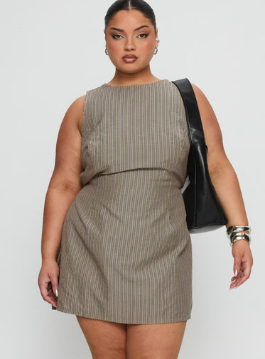 Yumiko Romper Green Stripe Curve