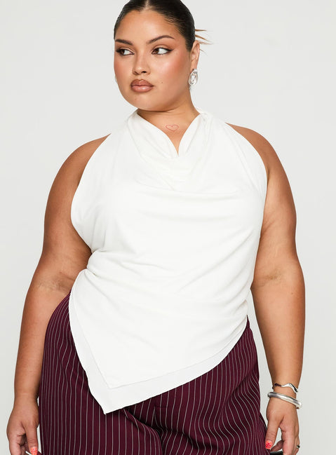 Interlude Top White Curve