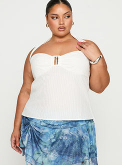 Isabetta Halter Top White Curve