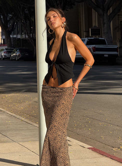 Saffrone Maxi Skirt Leopard