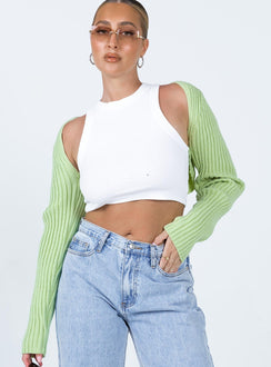 Aytan Bolero Sweater Green Princess Polly  Cropped 