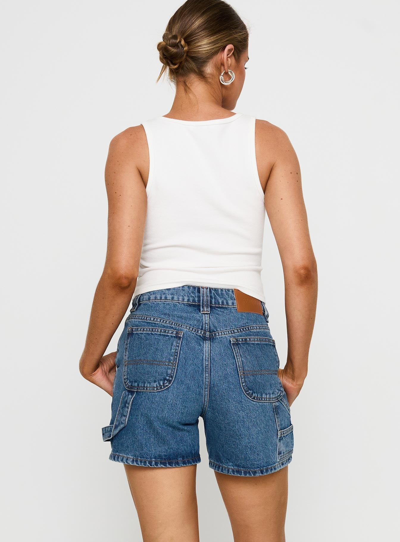 Lou Carpenter Denim Shorts Mid Wash