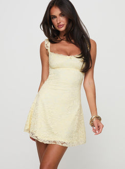 Beacall Mini Dress Lemon Petite