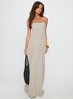Solie Tie Back Maxi Dress Natural