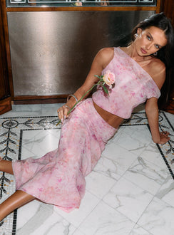 Devereaux One Shoulder Set Pink