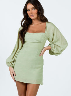 product Princess Polly Crew Neck  Warra Mini Dress Sage