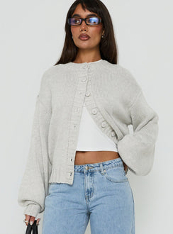 Edern Cardigan Light Grey Marle