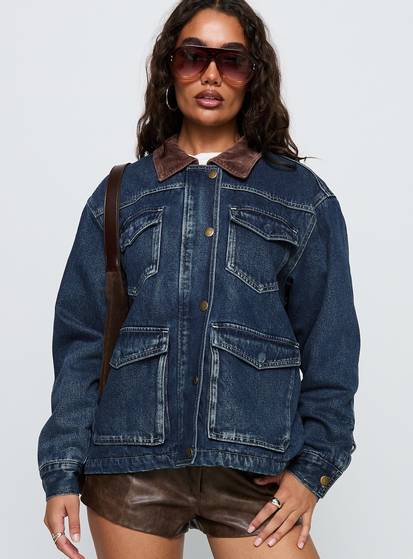 Counterpart Pocket Front Denim Jacket Blue