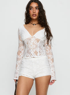 Karmoni Lace Shorts White