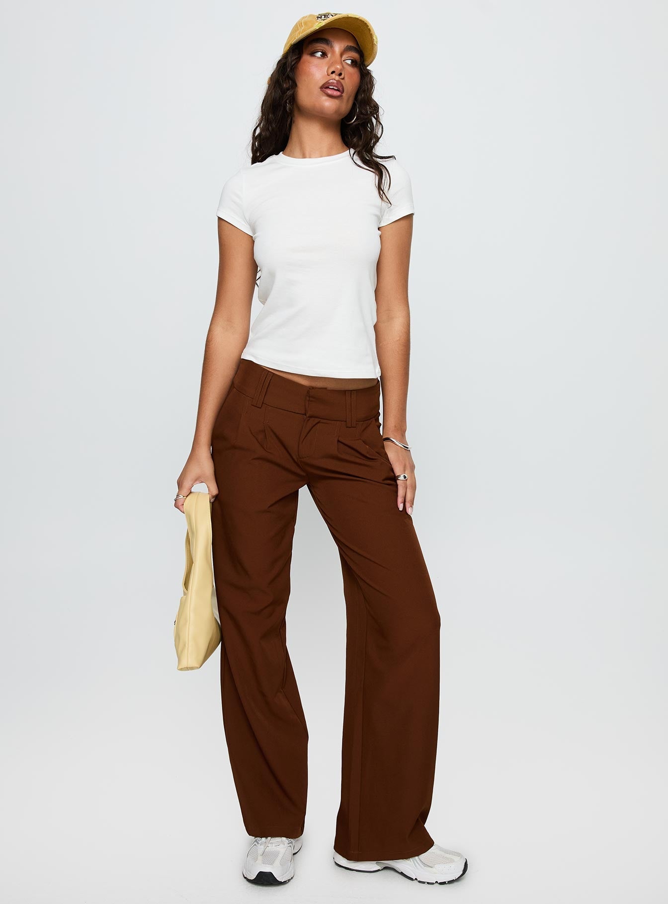 Two Lovers Low Rise Pants Brown