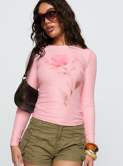 Raldor Long Sleeve Top Pink
