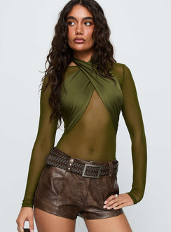 Sweeter Than Fiction Bodysuit Olive