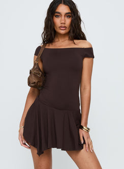 Got That Sense Strapless Playsuit Brown