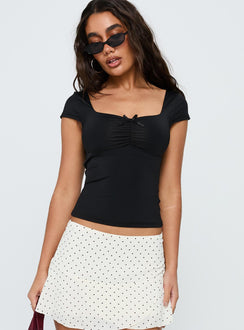 Vihaan Short Sleeve Top Black