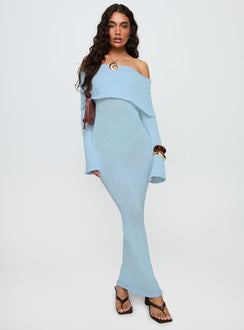 Karynn Long Sleeve Maxi Dress Blue