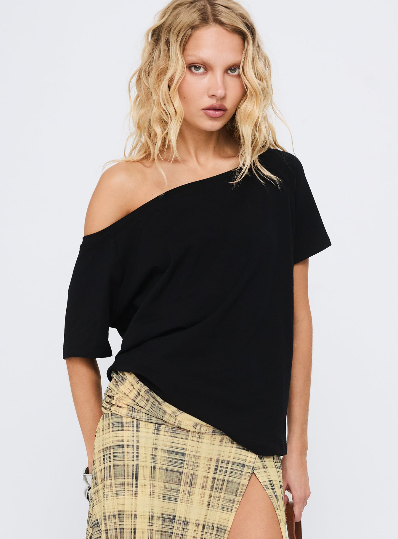 Icon Baby Off Shoulder Top Black