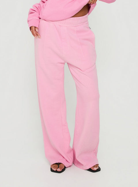 AT Fleece Baggy Sweatpant Washed Pink