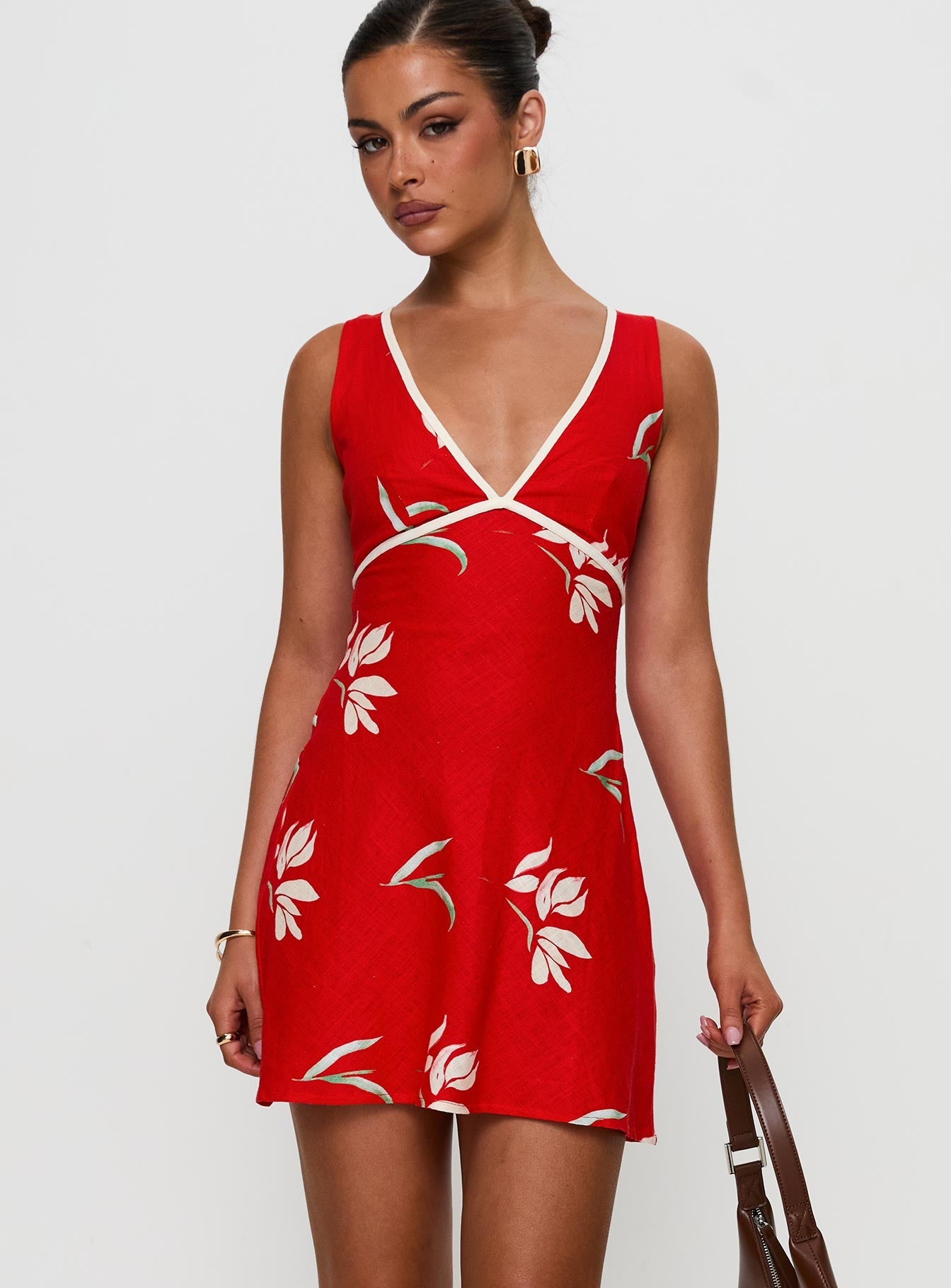 Juli Mini Dress Red Floral