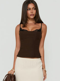 Renaissance Corset Top Chocolate / Black