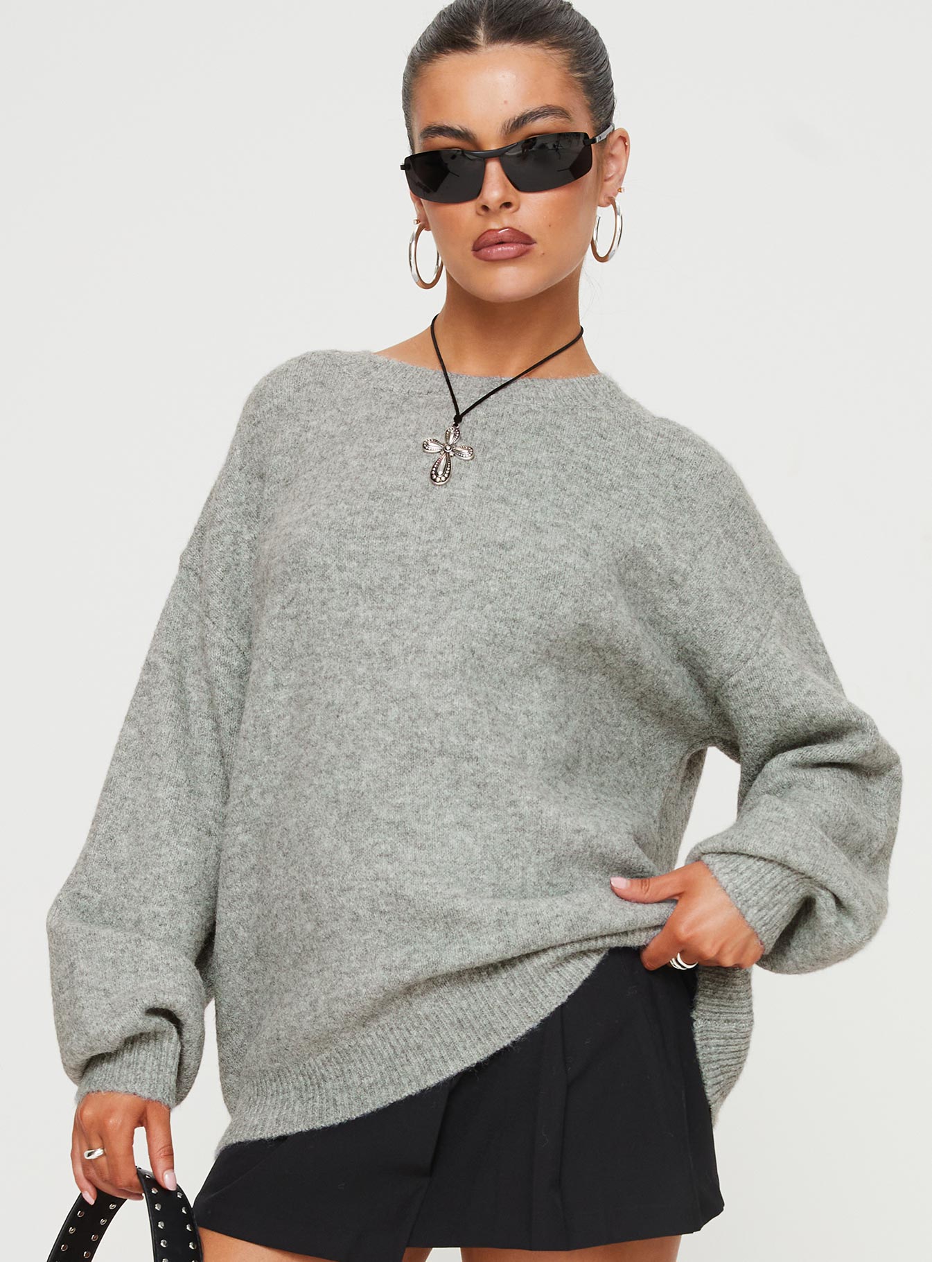 product Ryanna Sweater Grey Princess Polly  Long 