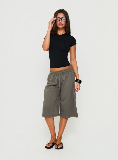 Nikko Longline Fleece Shorts Charcoal