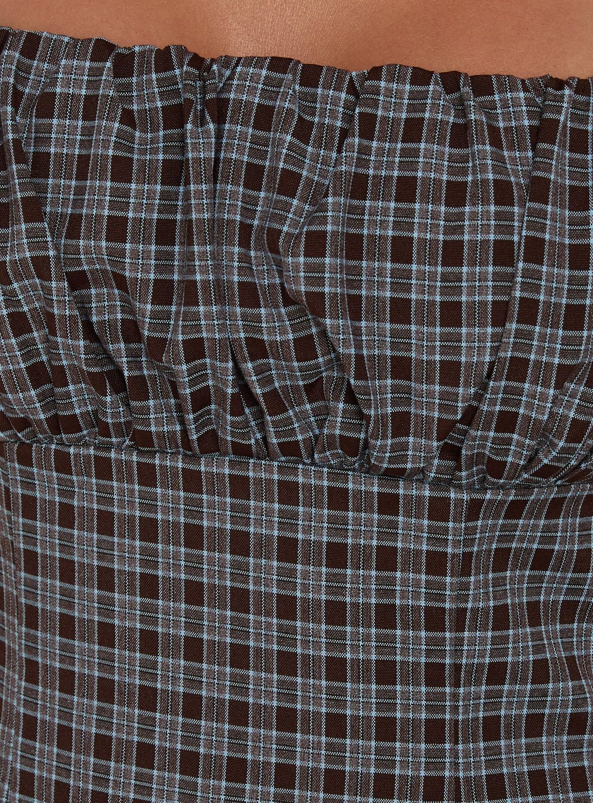 Donnamarie Mini Dress Brown Check