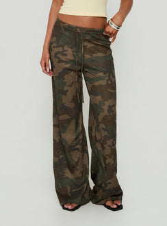Seylah Waffle Jersey Pants Camo