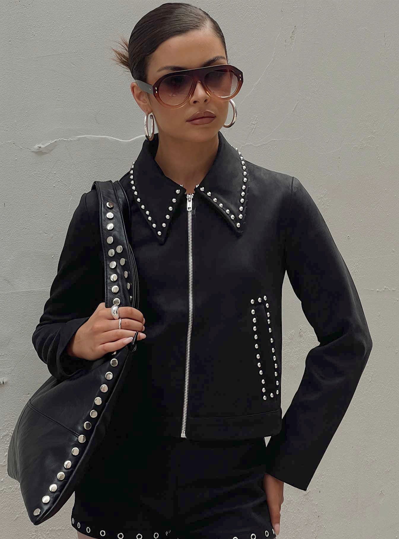 Hurleigh Faux Suede Jacket Black