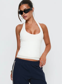 Debee Layered Halter Top White / Grey