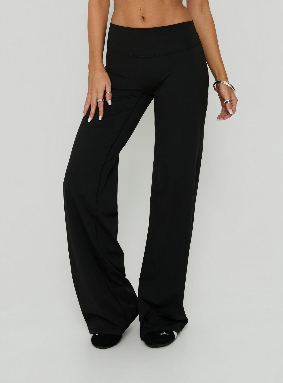Velora Active Wide Leg Pants Black