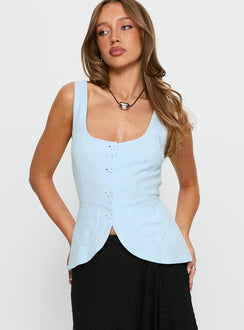 Spirito Vest Top Blue