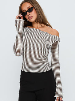 Synergies Long Sleeve Top Brown / White Stripe