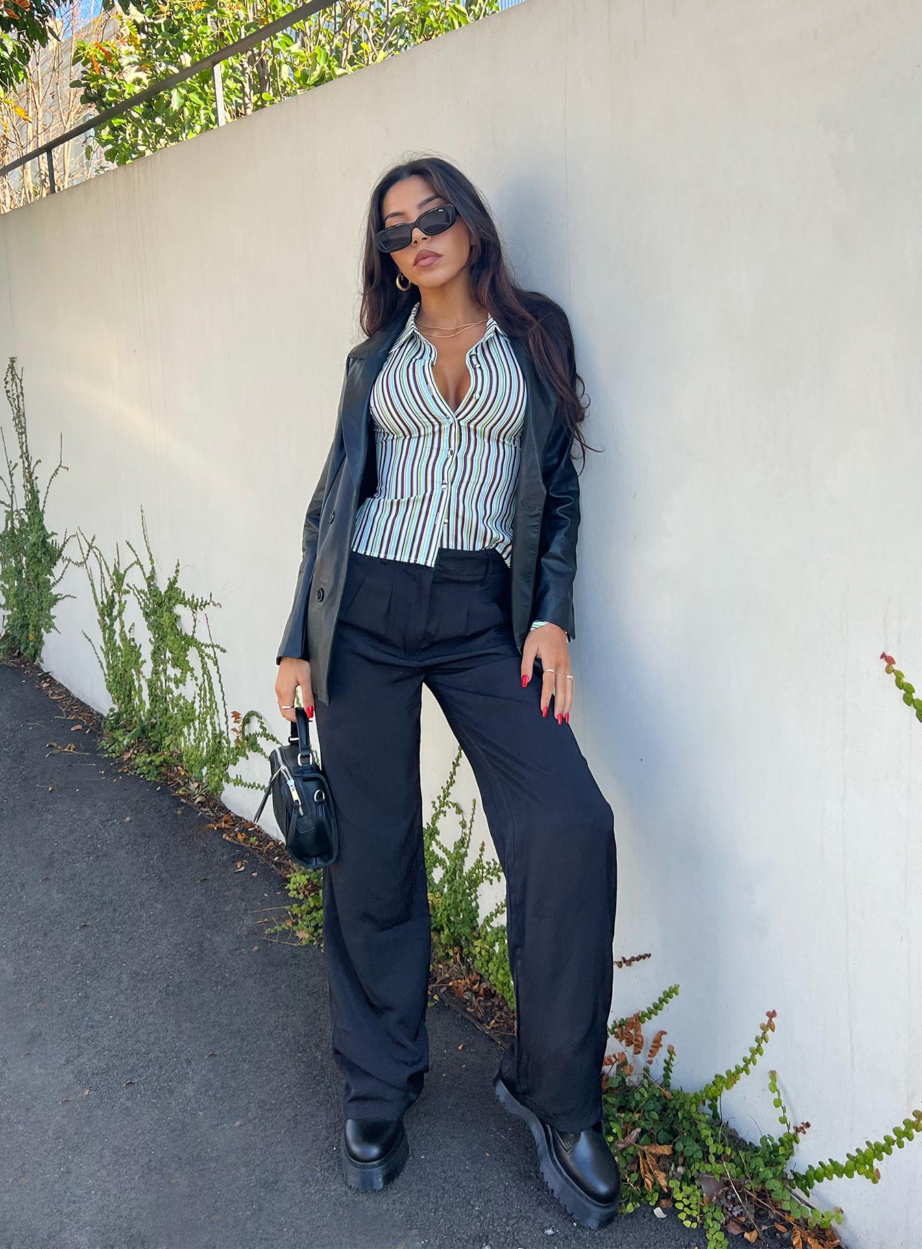 product Princess Polly High Waisted Pants  Kacey Pants Black