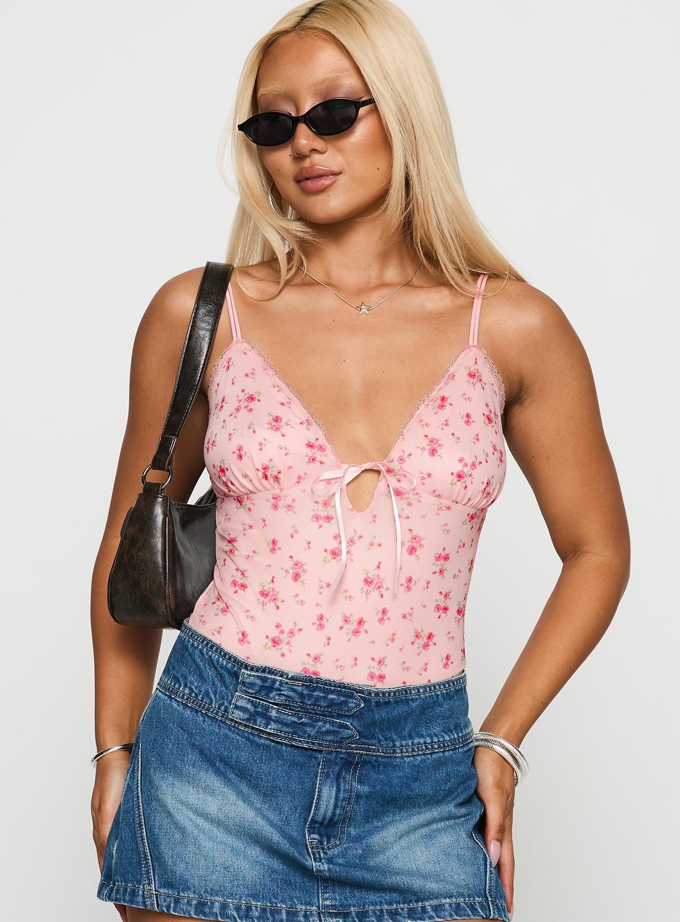 Final Fantasy Bodysuit Pink Floral