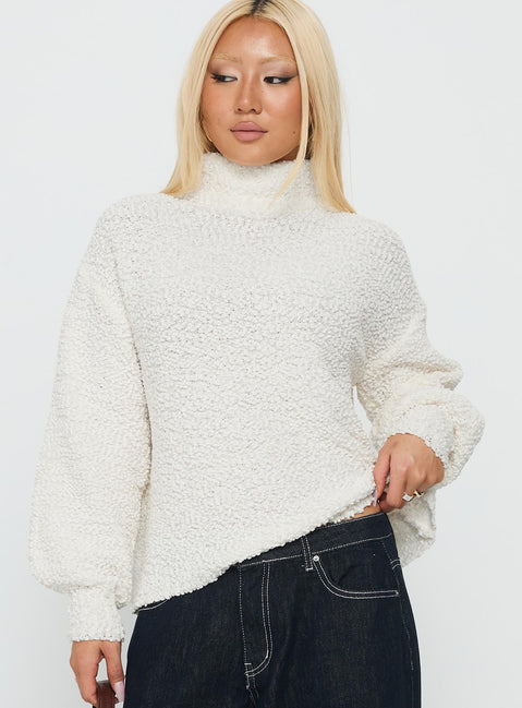Feyre Boucle Jumper Ivory