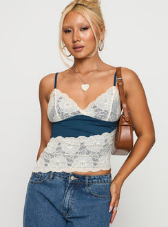 Antoine Top Cream / Navy